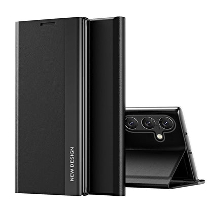 HURTEL Case with flap and stand for Samsung Galaxy S24 FE Sleep Case Pro - black