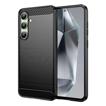 HURTEL Silicone case for Samsung Galaxy S24 FE Carbon Case - black
