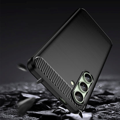 HURTEL Silicone case for Samsung Galaxy S24 FE Carbon Case - black – image 4