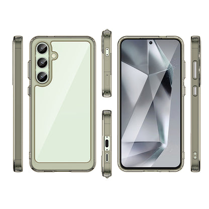 HURTEL Silicone Case with Gel Frame for Samsung Galaxy S24 FE Outer Space Case - Transparent and Black – image 2