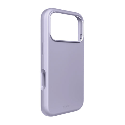 PURO Case with aluminum buttons for iPhone 17 Pro Icon Mag Pro Liquid Silicone MagSafe - lavender