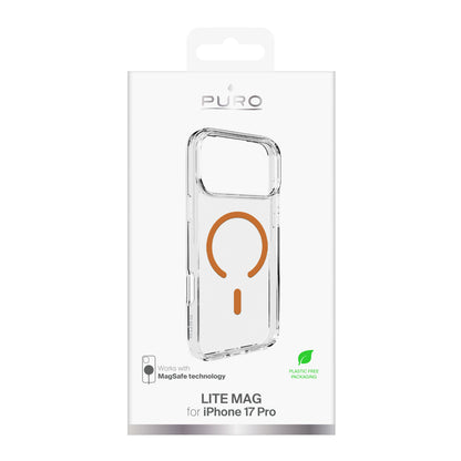 PURO Case cover for iPhone 17 Pro Lite Mag MagSafe - transparent orange ring – image 2