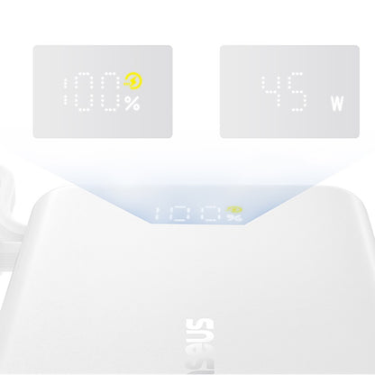 BASEUS Powerbank 10000mAh 45W PicoGo USB-A USB-C with built-in display cable - white – image 10