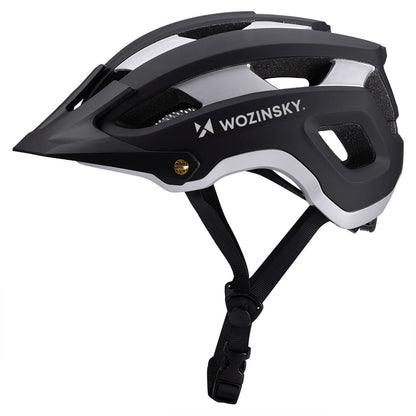 WOZINSKY MTB bicycle helmet with detachable visor, lightweight, 57-62 cm - black and silver – image 2