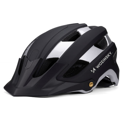 WOZINSKY MTB bicycle helmet with detachable visor, lightweight, 57-62 cm - black and silver – image 3
