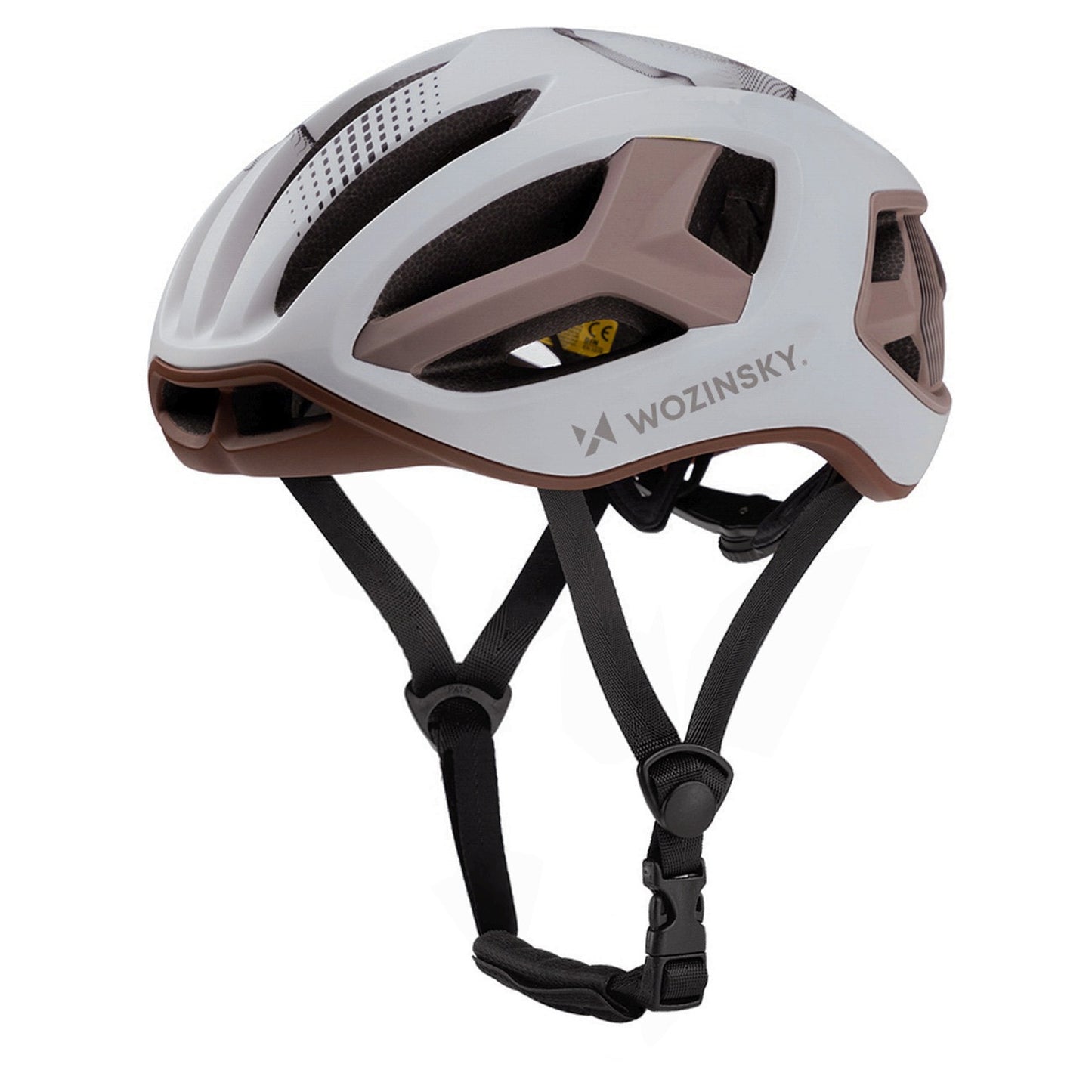 WOZINSKY Kask rowerowy szosowy ultracienki 57-62 cm - taupe