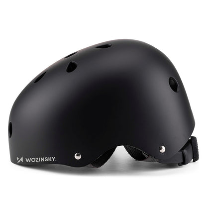WOZINSKY Lightweight BMX scooter bicycle helmet 48-52 cm - black – image 11