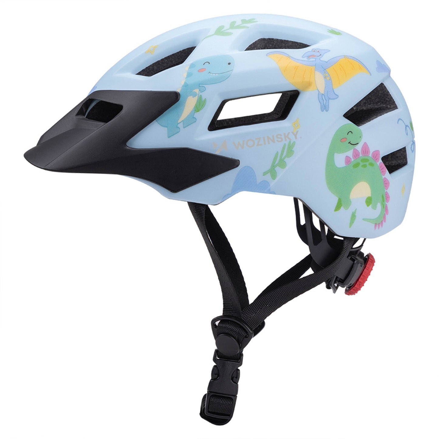 WOZINSKY Children's MTB bicycle helmet with detachable visor 48-52 cm - light blue – image 2