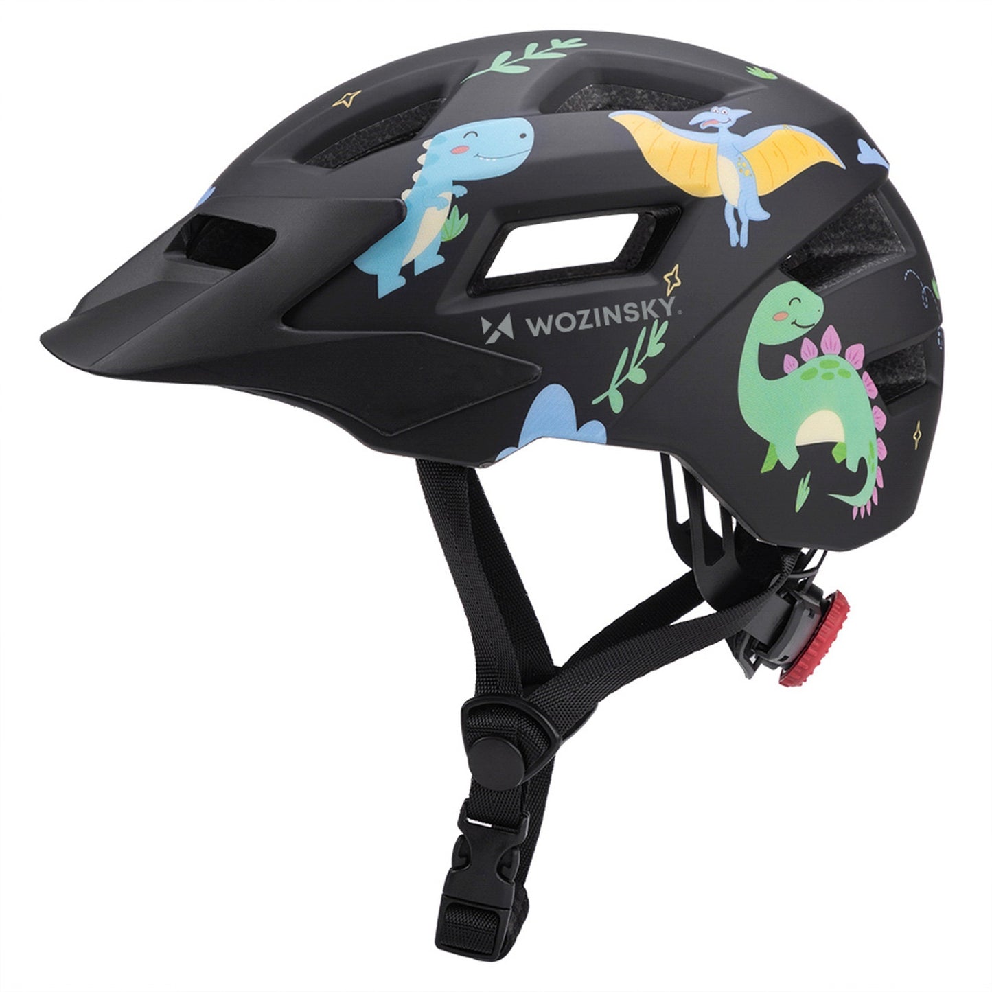 WOZINSKY Children's MTB bicycle helmet with detachable visor 48-52 cm - black – image 2