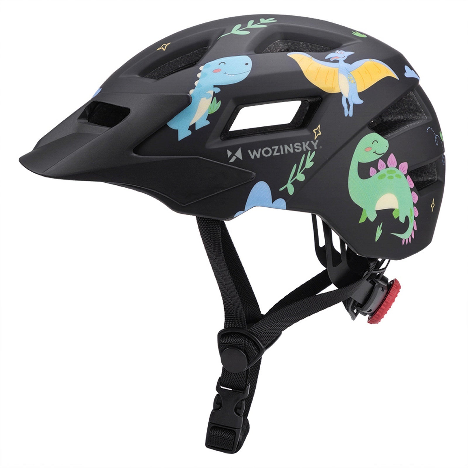 WOZINSKY Children's MTB bicycle helmet with detachable visor 48-52 cm - black – image 2