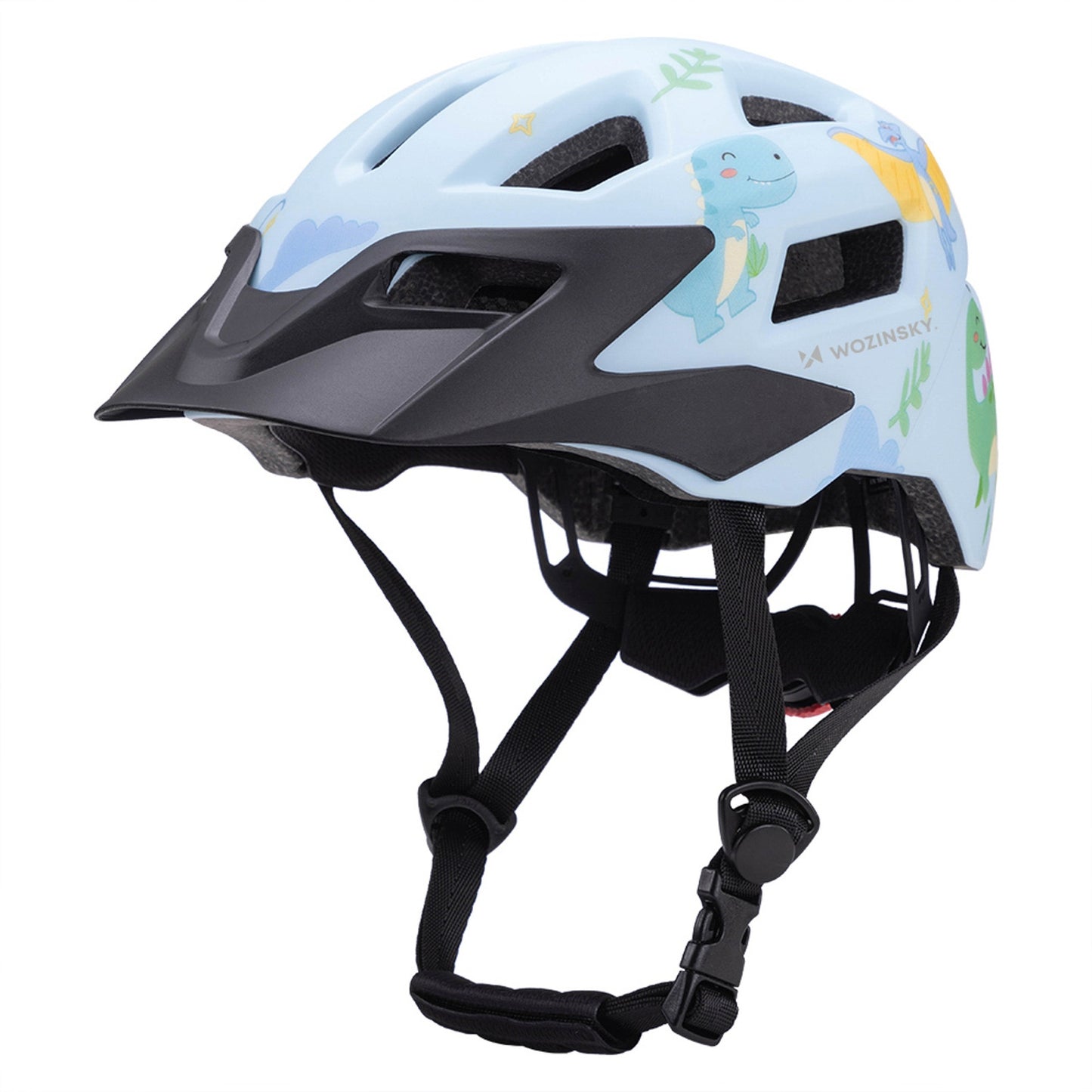 WOZINSKY Children's MTB bicycle helmet with detachable visor 48-52 cm - light blue – image 7