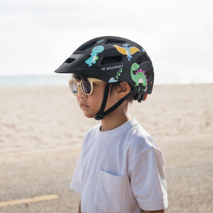 WOZINSKY Children's MTB bicycle helmet with detachable visor 48-52 cm - black – image 12