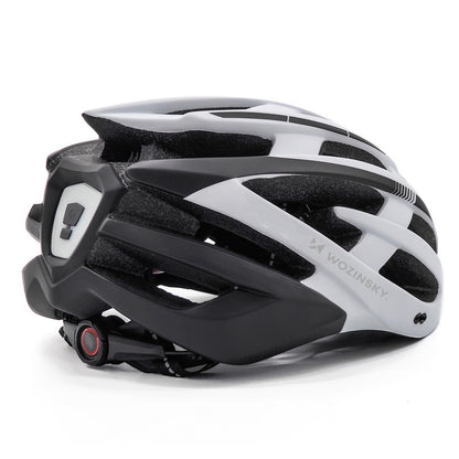 WOZINSKY MTB bicycle helmet with detachable visor and USB rear light 54-57 cm - black and white – image 15