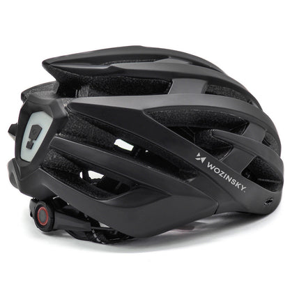 WOZINSKY MTB bicycle helmet with removable visor and USB rear light 57-62 cm - black – image 4