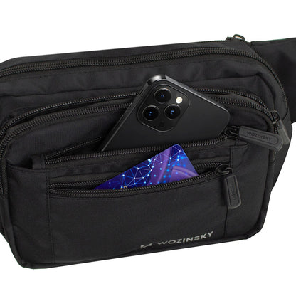 WOZINSKY Unisex hip waist bag, adjustable strap, waterproof - black – image 7