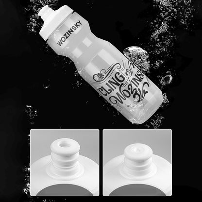 HURTEL Bicycle bottle for water and drinks 750ml - transparent – image 10