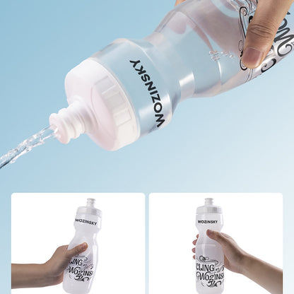 HURTEL Bicycle bottle for water and drinks 750ml - transparent – image 6