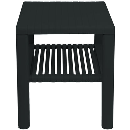 GSG24 Durable pool coffee table for the garden on the terrace with a shelf - BLACK – image 3