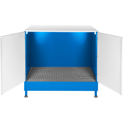 PRO-LINE Containment drip tray with cabinet for 2 barrels PRO-LINE 1480x970x1440mm – image 3