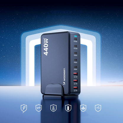 WOZINSKY Desktop charging station 4x USB-A 4x USB-C GaN QC3 240W - black – image 17