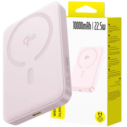 BASEUS Powerbank 10000mAh 22.5W EnerFill FM12 Qi2 MagSafe with USB-C 20V 3A 30cm cable - pink – image 2