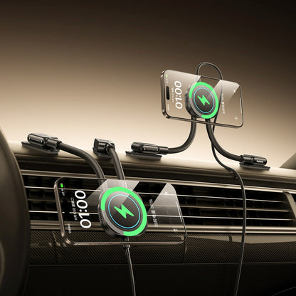 BASEUS Car holder with inductive charger for a smartphone, glued to the dashboard - black – image 10