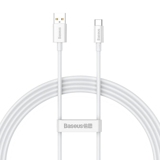BASEUS USB-A - USB-C Superior Series cable 100W 1.5m - white