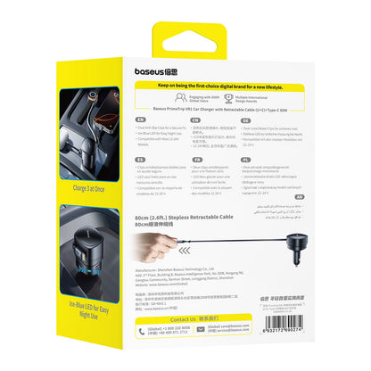 BASEUS USB-C car charger with retractable USB-C 30W cable - black – image 12