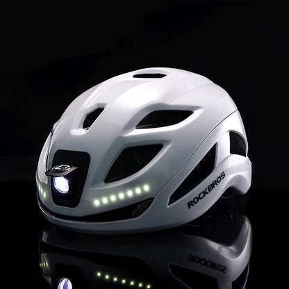 ROCKBROS Bicycle helmet with integrated omni-directional lighting USB-C 57-61 cm - white – image 11