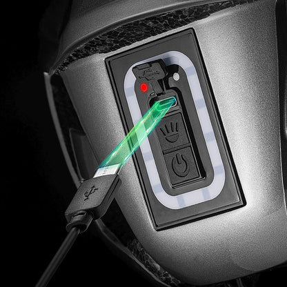 ROCKBROS Bicycle helmet with integrated omni-directional lighting USB-C 57-61 cm - white – image 9