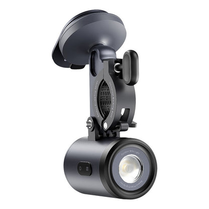 BASEUS Bicycle smartphone holder with 2-in-1 battery light 3000mAh 660 lm IP68 LED - black and gray – image 5