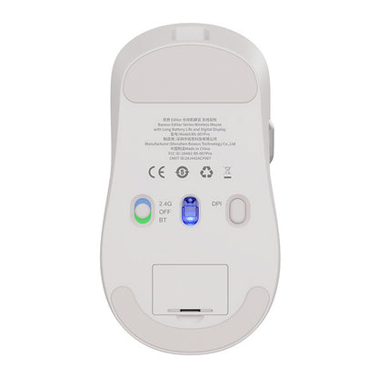 BASEUS Wireless mouse with battery indicator 4000DPI 800mAh 2.4GHz BT - white – image 2