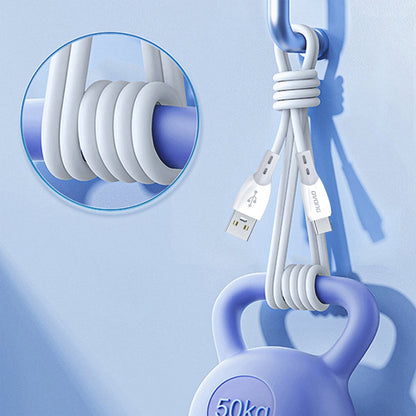 DUDAO Cable with silicone braid USB-A - USB-C L25ST 5A 1m - white – image 7