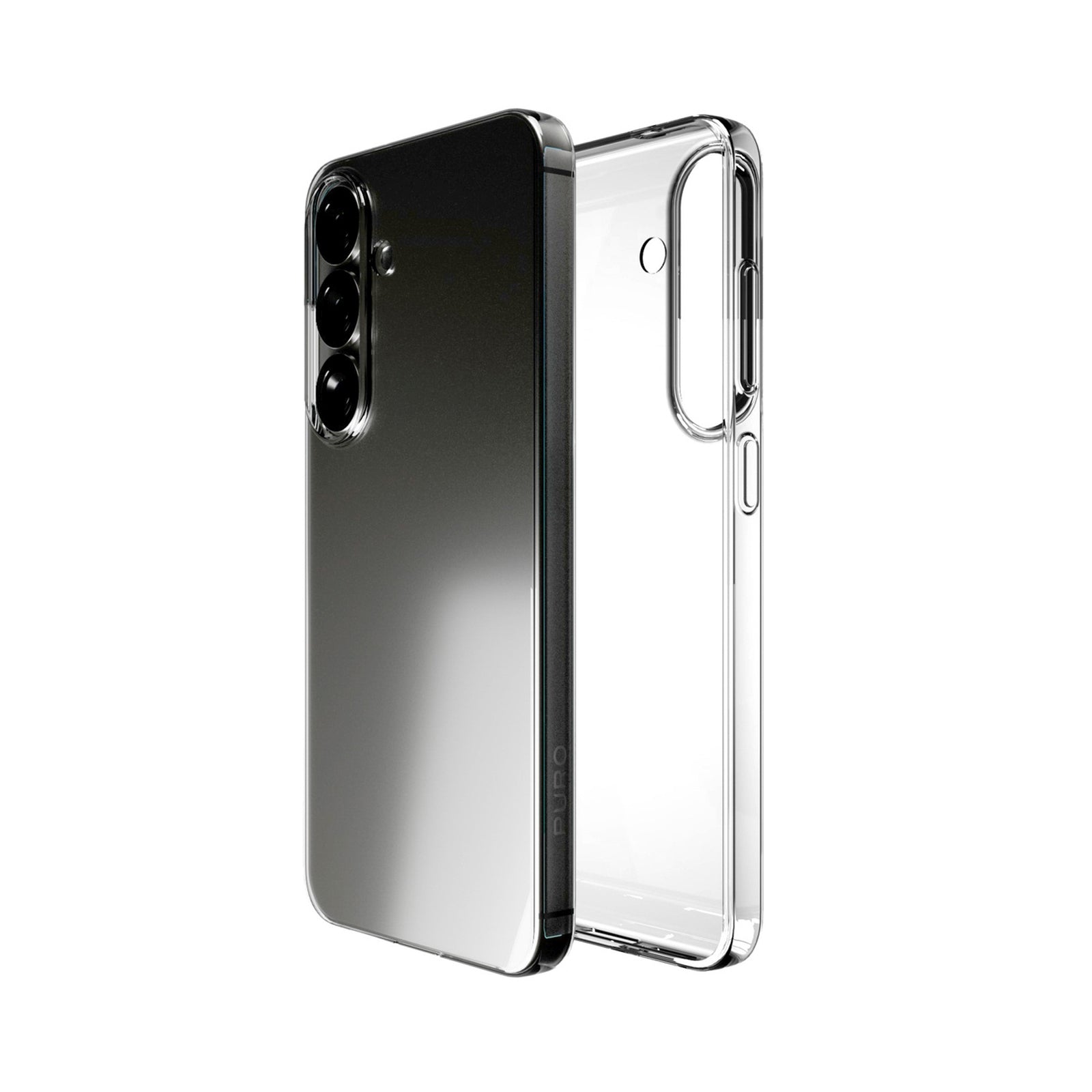 PURO Silicone case for Samsung Galaxy S25 03 Nude - transparent