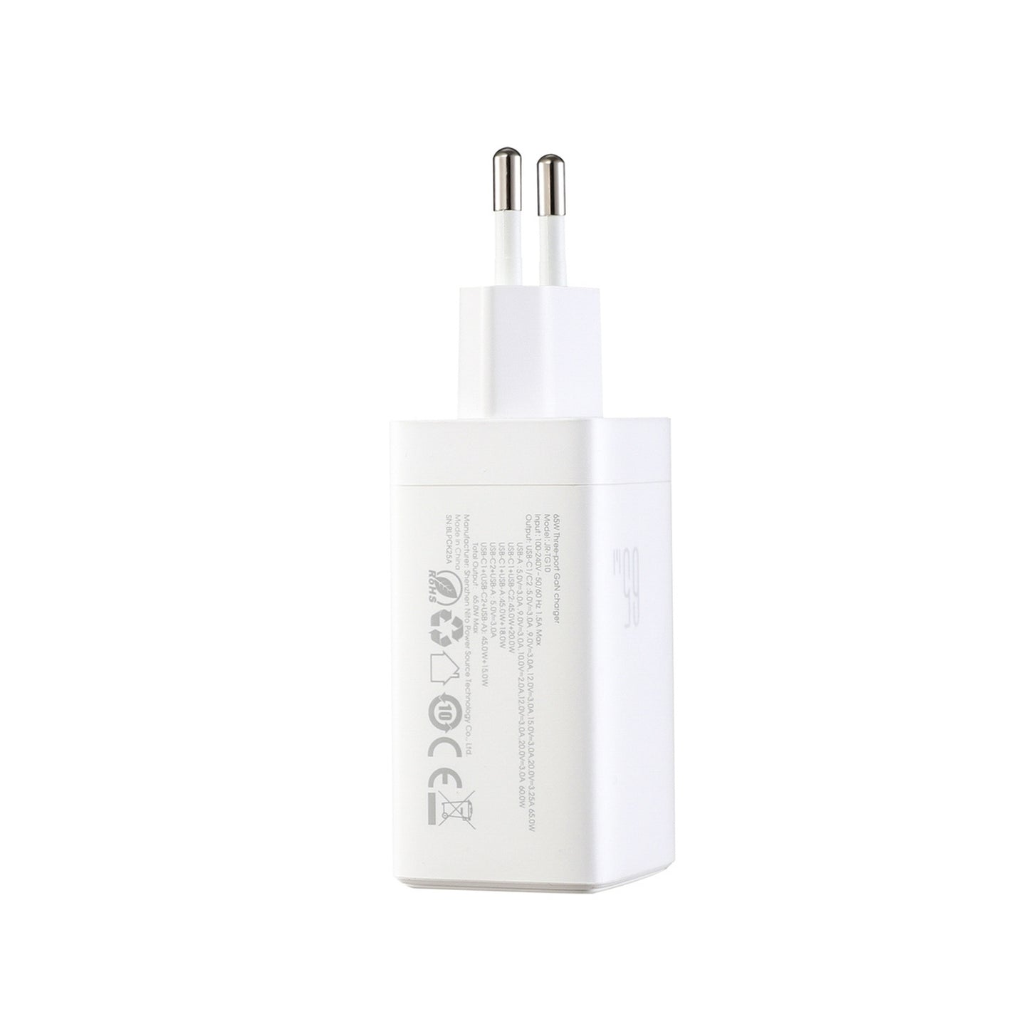 DUDAO GaN 30W USB-A - USB-C wall charger with USB-C cable - white – image 45