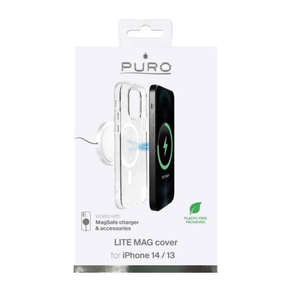 PURO Silicone case for iPhone 14 / 13 Lite Mag MagSafe - transparent – image 2