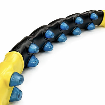 WOZINSKY Hula hoop with massage protrusions, foldable - black and yellow – image 3
