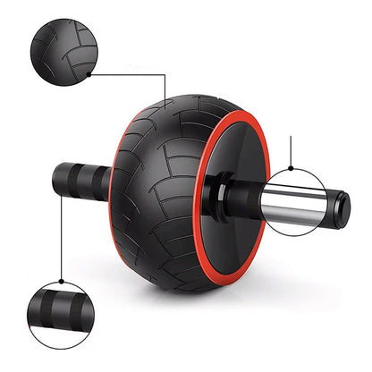 WOZINSKY Ab wheel exercise wheel with mat - black – image 3