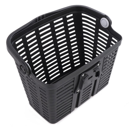 WOZINSKY Plastic bicycle basket with handlebars - black – image 2