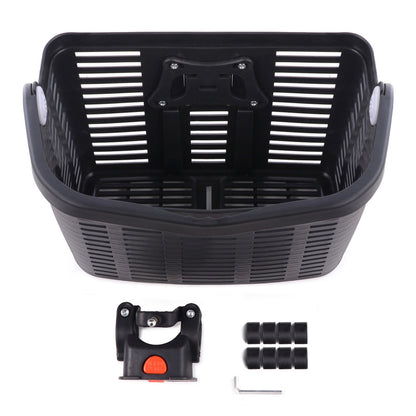WOZINSKY Plastic bicycle basket with handlebars - black – image 3