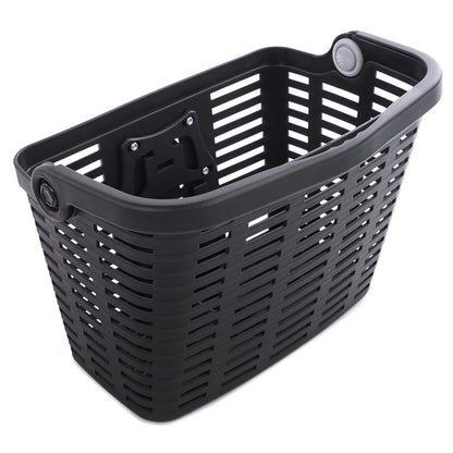 WOZINSKY Plastic bicycle basket with handlebars - black – image 6
