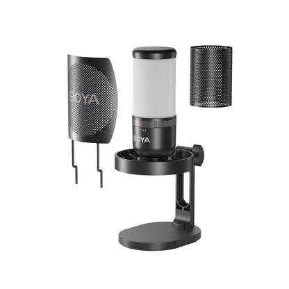 BOYA K3 108dB RGB USB-C wired microphone with desk stand - black – image 6