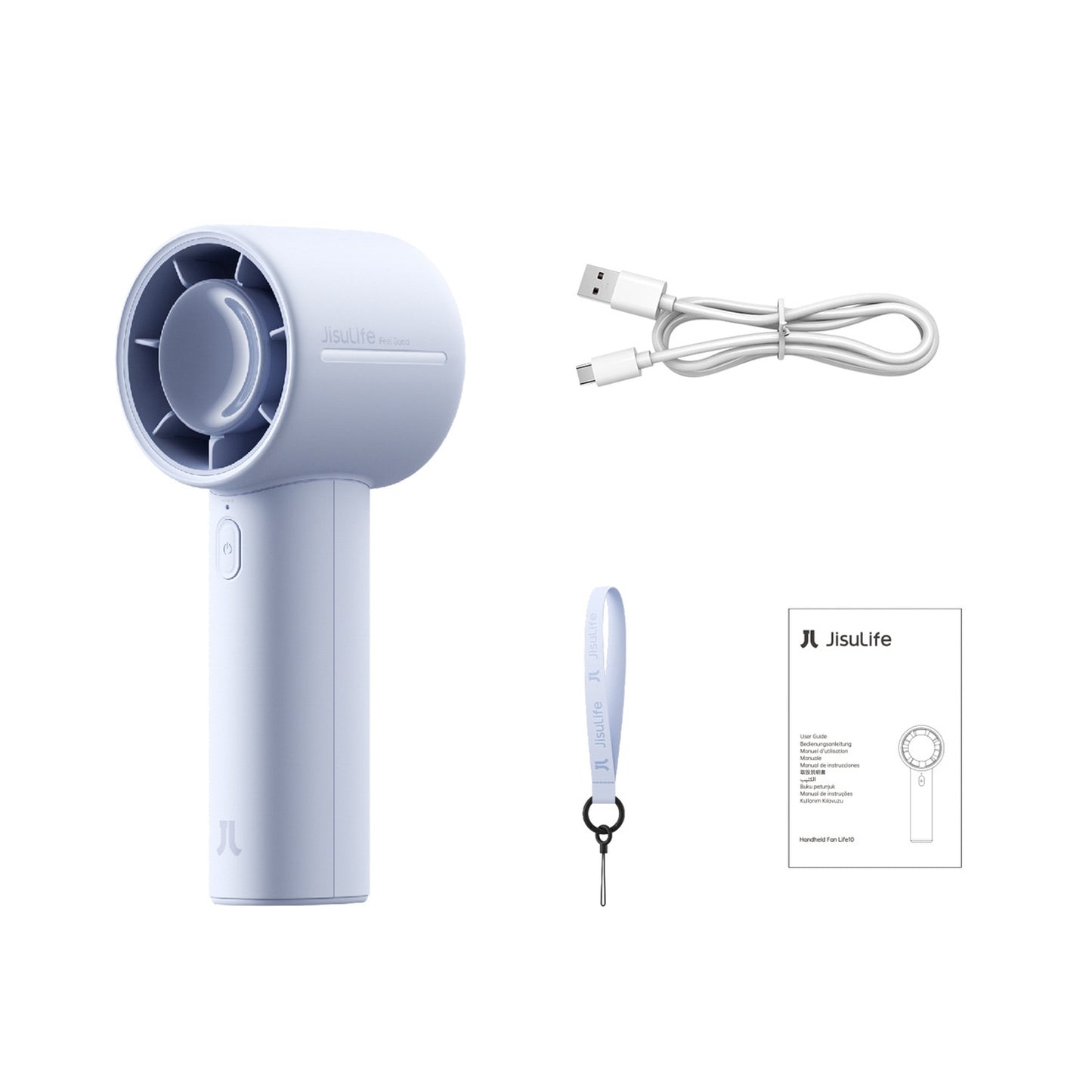 Jisulife Portable mini fan 4000mAh USB-C - blue – image 2