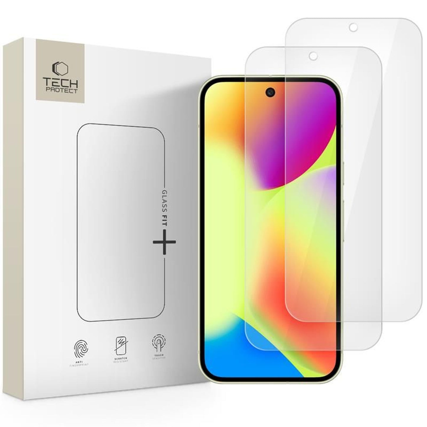 Tech-Protect Tech-Protect Glass Fit+ 2-pack tempered glass for Google Pixel 9 / 9 Pro / 10 / 10 Pro - transparent