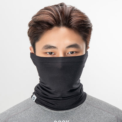 ROCKBROS Thermal sports scarf made of wool and Tencel fiber, universal size - black – image 2