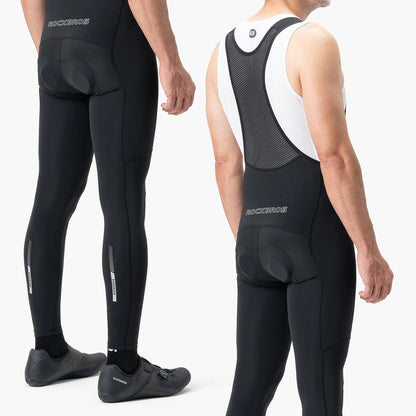 ROCKBROS Long cycling trousers with suspenders and insert. Size M - black – image 6