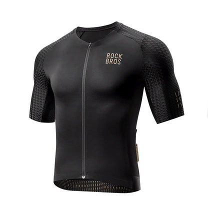 ROCKBROS Diamond short-sleeved cycling jersey, size XXS - black