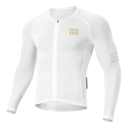 ROCKBROS Diamond long-sleeved cycling jersey, size M - white