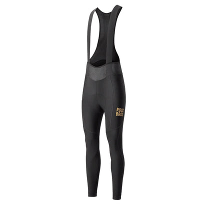 ROCKBROS Long fleece cycling trousers with suspenders, with insert, Size M - black
