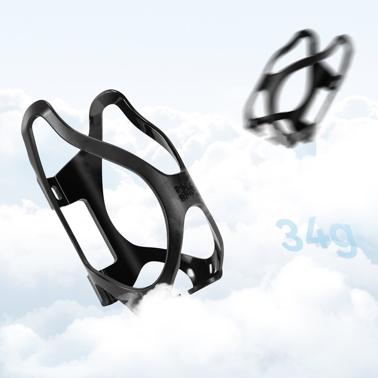 ROCKBROS Plastic bicycle basket holder for water bottle - black – image 6